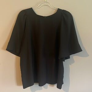 Who what wear top black short sleeves